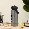 Flip straw water bottle