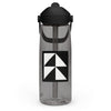 Flip straw water bottle