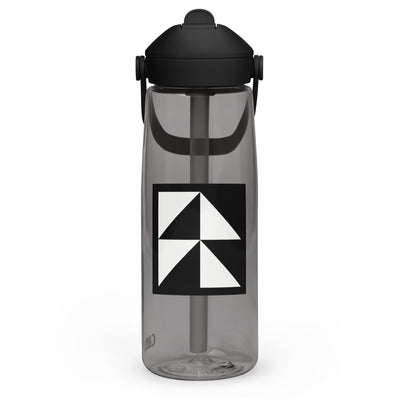 Flip straw water bottle