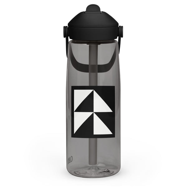 Flip straw water bottle